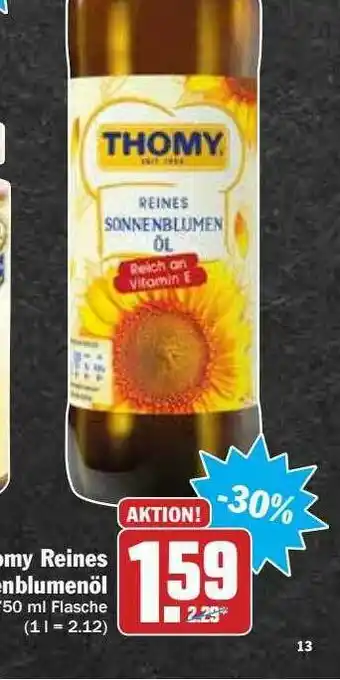 Hit Thomy Reines Sonnenblumenöl Angebot