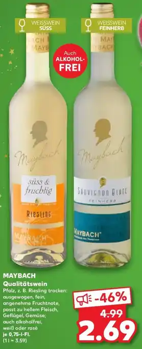 Kaufland MAYBACH Qualitätswein Angebot