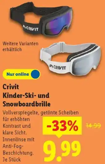 Lidl Crivit Kinder-Ski- und Snowboardbrille Angebot