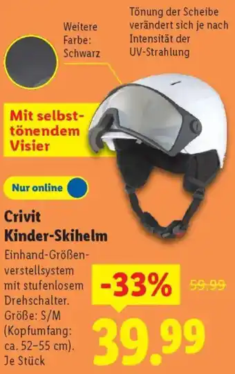 Lidl Crivit Kinder-Skihelm Angebot
