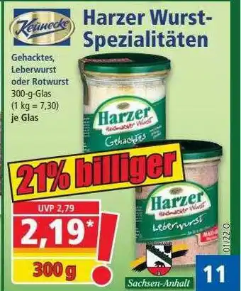 Norma Keunecke Harzer Wurst-spezialitäten Angebot