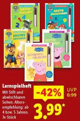 Lidl Lernspielheft Angebot