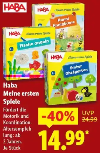 Lidl Haba Meine ersten Spiele Angebot