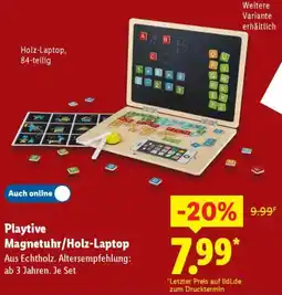 Lidl Playtive Magnetuhr/Holz-Laptop Angebot