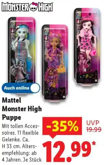 Lidl Mattel Monster High Puppe Angebot
