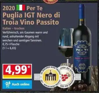 Norma 2020 Per Te Puglia Igt Nero Di Troia Vino Passito Angebot