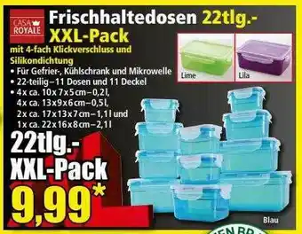 Norma Casa Royale Frischhaltedosen 22tlg,- XXL-pack Angebot