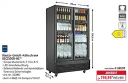 METRO METRO PROFESSIONAL Glastür-Umluft-Kühlschrank GSC2100B-NC Angebot