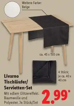 Lidl Livarno Tischläufer/ Servietten-Set Angebot