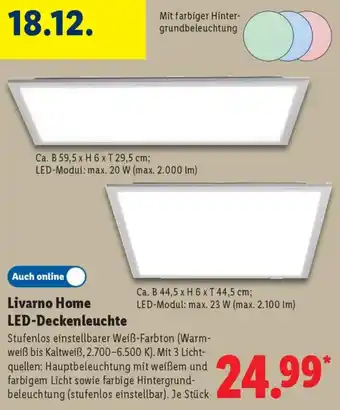 Lidl Livarno Home LED-Deckenleuchte Angebot