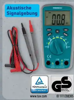 Aldi Nord Ferrex Multimeter Digital ANS-24-146 Angebot