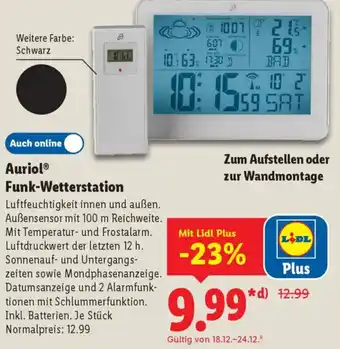 Lidl Auriol Funk-Wetterstation Angebot