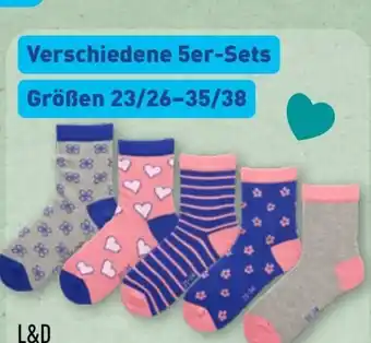 Aldi Nord L & D Kinder-Socken 5er Pack Angebot