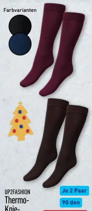 Aldi Nord Up2Fashion Damen Thermo Knie­strümpfe 2 Paar Angebot