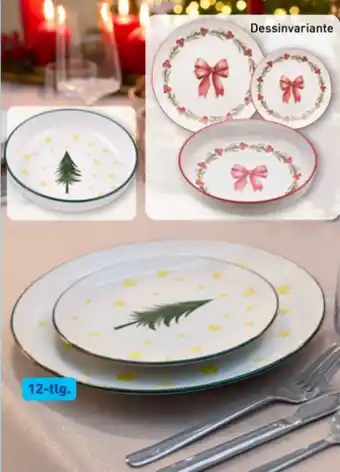 Aldi Nord Crofton Weihnachtsgeschirr 12-tlg Angebot