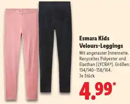 Lidl Esmara Kids Velours-Leggings Angebot
