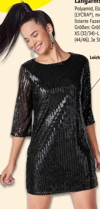 Lidl Esmara Damen Pailletten-Kleid Angebot