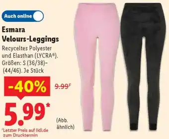 Lidl Esmara Velours-Leggings Angebot