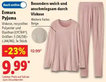 Lidl Esmara Pyjama Angebot