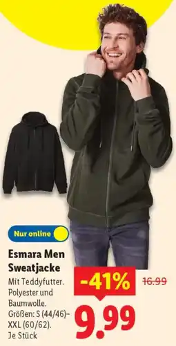 Lidl Esmara Men Sweatjacke Angebot
