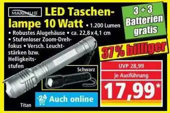 Norma Maximus Led Taschenlampe 10 Watt Angebot