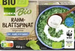 Scheck-in-Center Edeka Bio Rahm-Blattspinat Angebot