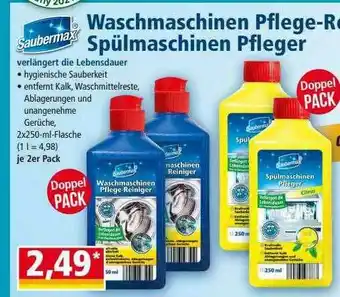 Norma Saubermax Waschmaschinen Pflege-reiniger Spülmaschinen Pfleger Angebot