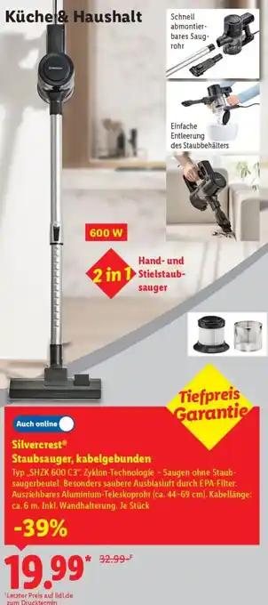 Lidl Silvercrest Staubsauger, kabelgebunden Angebot