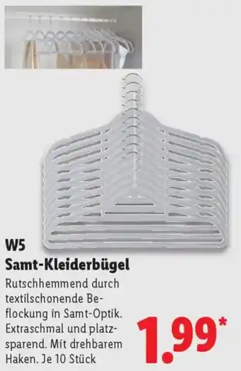 Lidl W5 Samt-Kleiderbügel Angebot