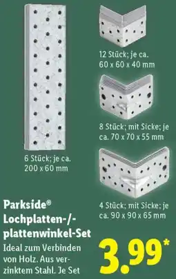 Lidl Parkside Lochplatten-/- plattenwinkel-Set Angebot