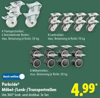 Lidl Parkside Möbel-/Lenk-/Transportrollen Angebot