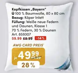 AWG Mode Bayern Kopfkissen Angebot