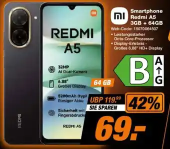 Expert Smartphone Redmi A5 3GB + 64GB Angebot