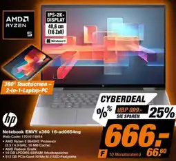 Expert hp Notebook ENVY x360 16-ad0654ng Angebot