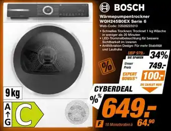 Expert BOSCH Wärmepumpentrockner WQH245B0EX Serie 6 Angebot