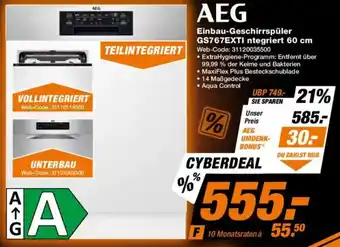 Expert AEG Einbau-Geschirrspüler GS767EXTI ntegriert 60 cm Angebot