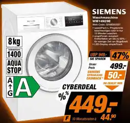 Expert SIEMENS Waschmaschine WM14N29E Angebot