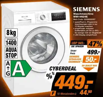 Expert SIEMENS Waschmaschine WM14N29E Angebot