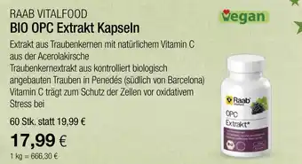 Vitalia Raab vitalfood bio opc extrakt kapseln Angebot