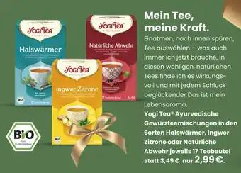 Vitalia Yogi tea ayurvedische gewürzteemischungen Angebot