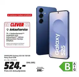 MediaMarkt Samsung galaxy s25 5g 128 gb navy dual sim Angebot