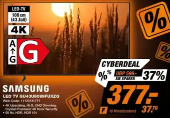 Expert SAMSUNG LED TV GU43U8099FUXZG Angebot