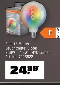 OBI Osram smart+ matter leuchtmittel globe rgbw Angebot