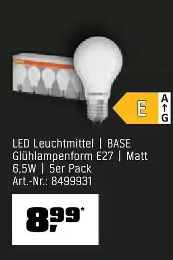 OBI Base led leuchtmittel Angebot