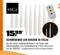 OBI Mica schwebende led-kerzen 10-teilig Angebot