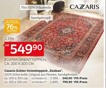 XXXLutz Cazaris echter orientteppich keshan Angebot