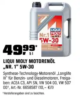 OBI Liqui moly motorenöl nr. 1 5w-30 Angebot