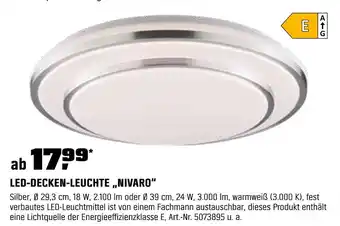 OBI Led-decken-leuchte 'nivaro' Angebot