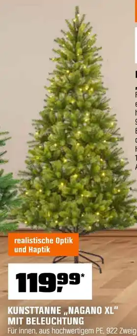 OBI Kunsttanne „nagano xl“ mit beleuchtung Angebot