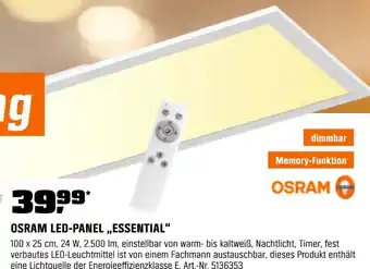 OBI Osram led-panel essential Angebot